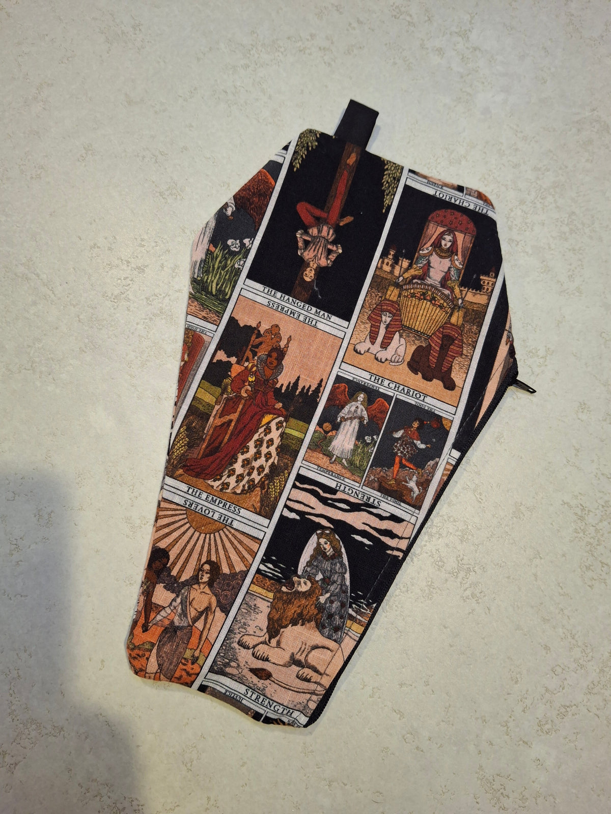 Tarot cards Coffin makeup bag