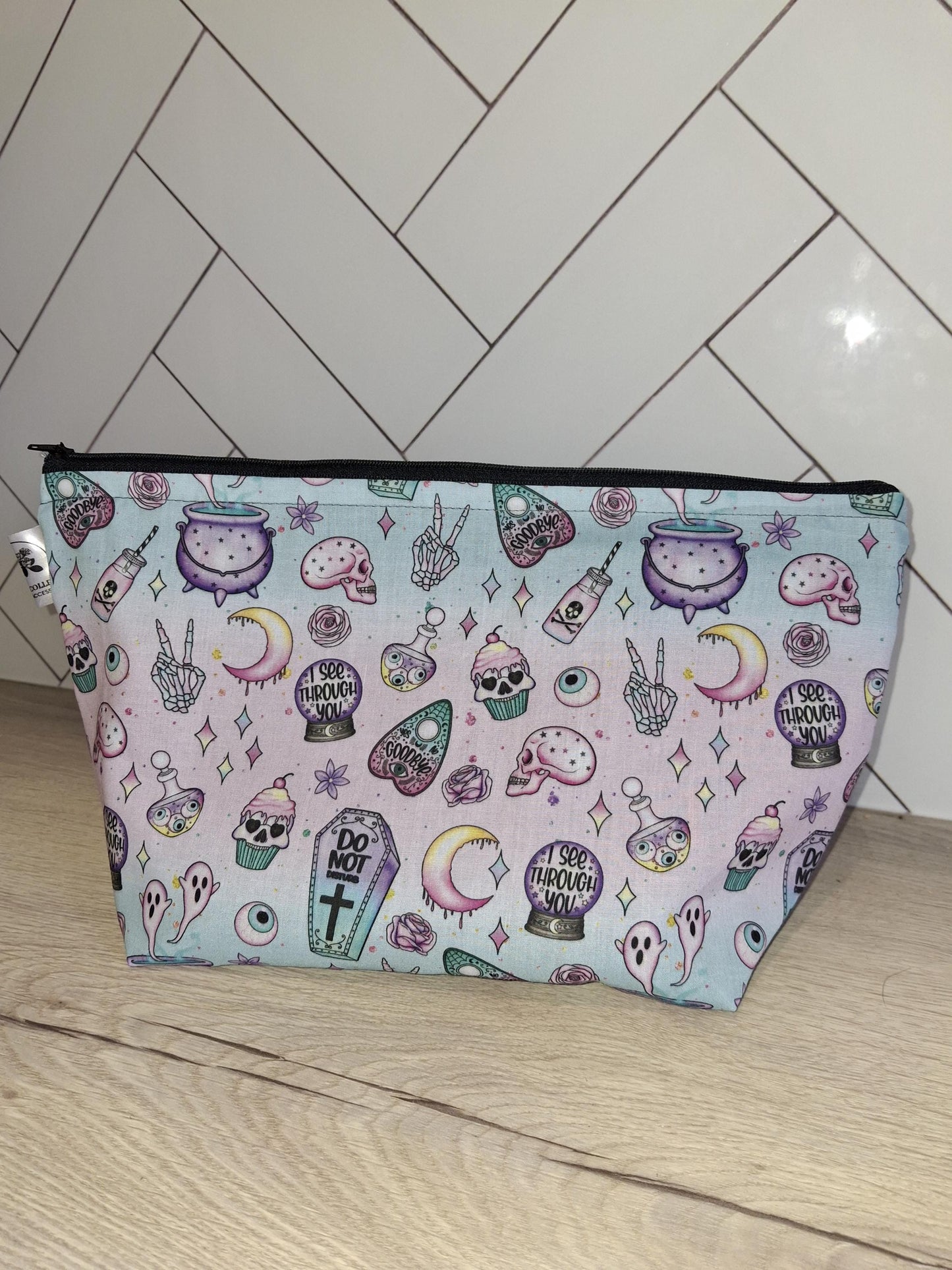 Spooky girl makeup bags