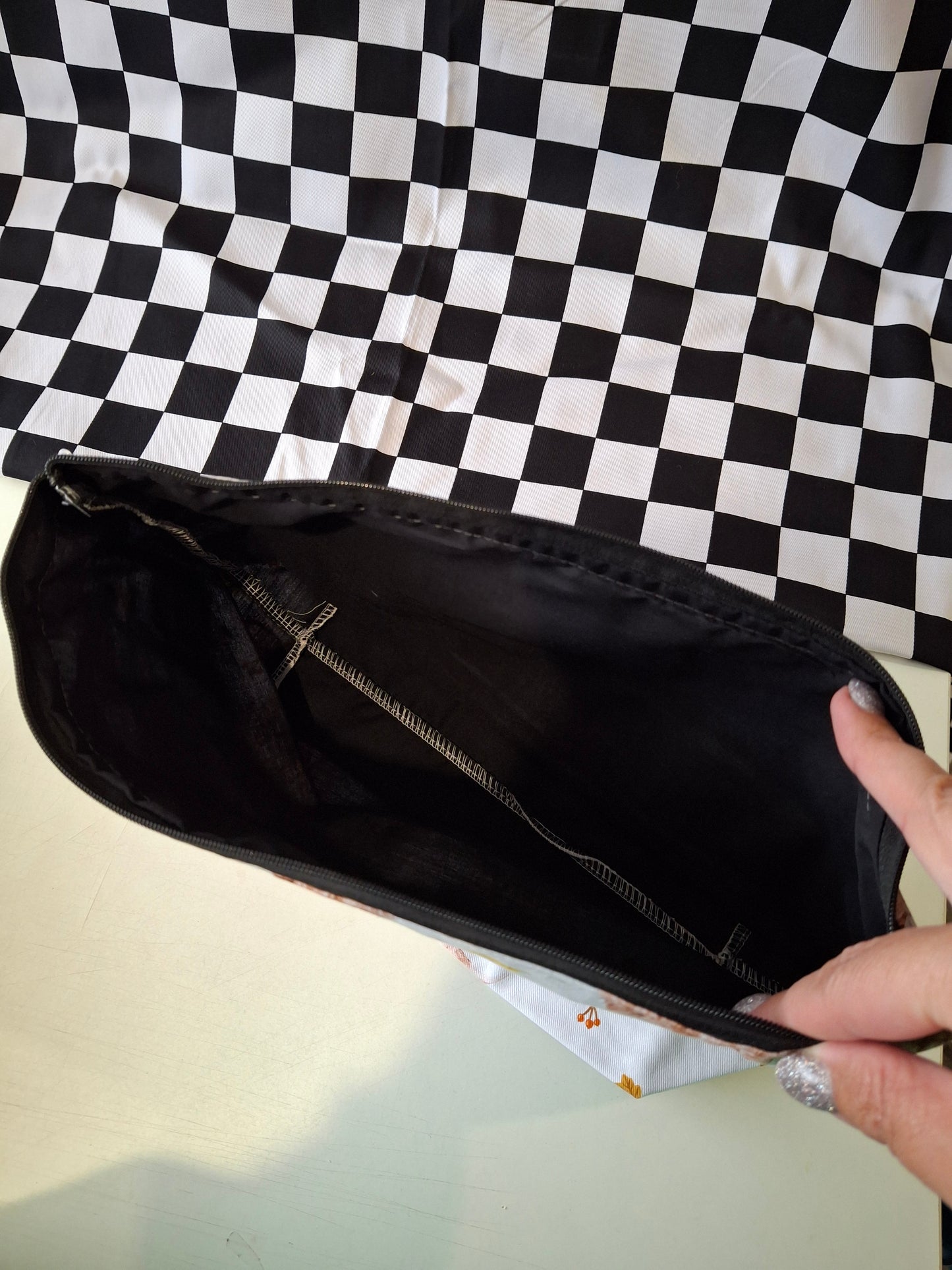 Highland cow makeup bag