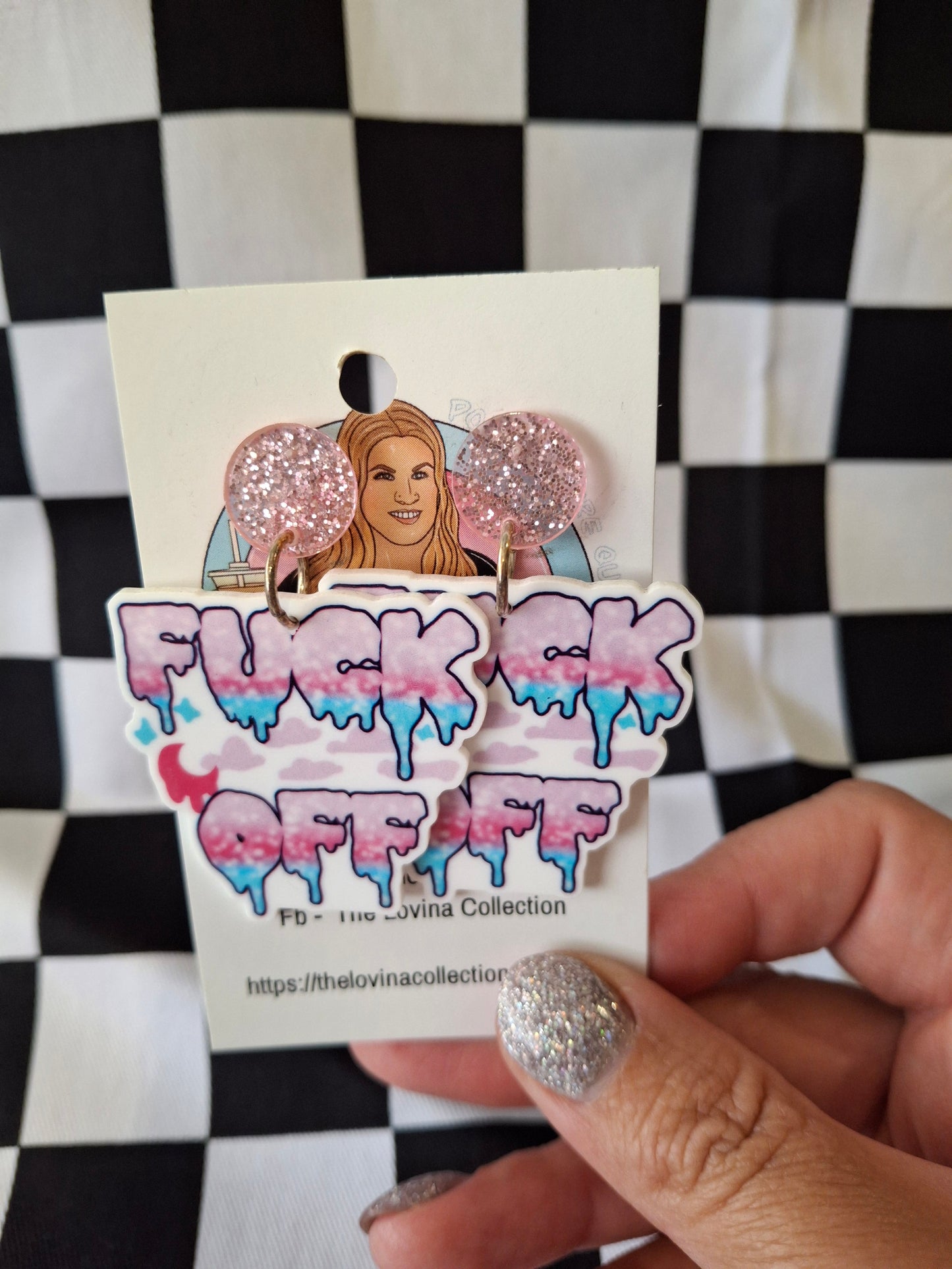 Fuck off earrings