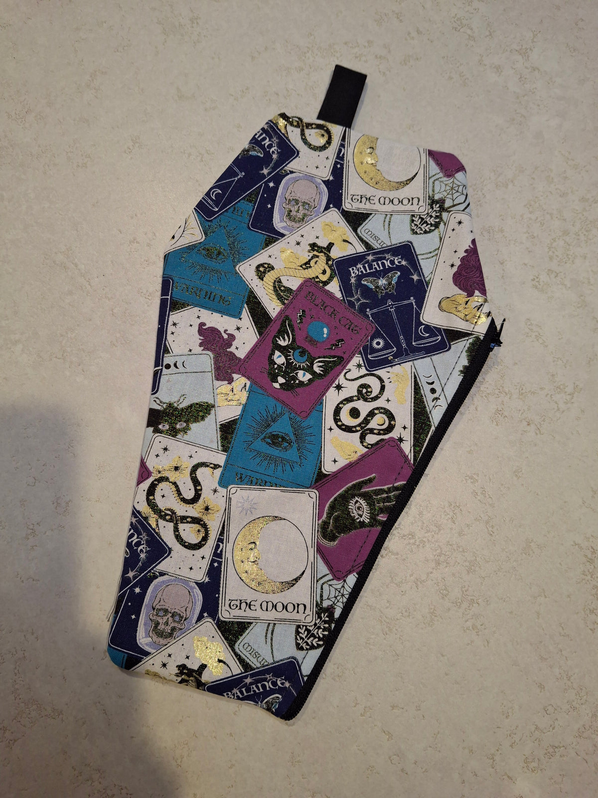Tarot card Coffin makeup bag