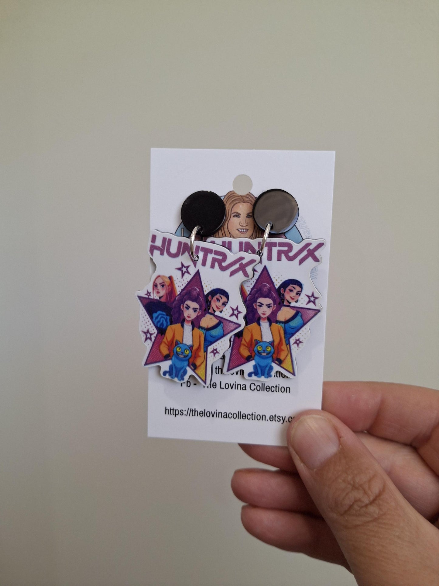 K pop demon hunters earrings. Resin earrings, handmade earrings, kpop