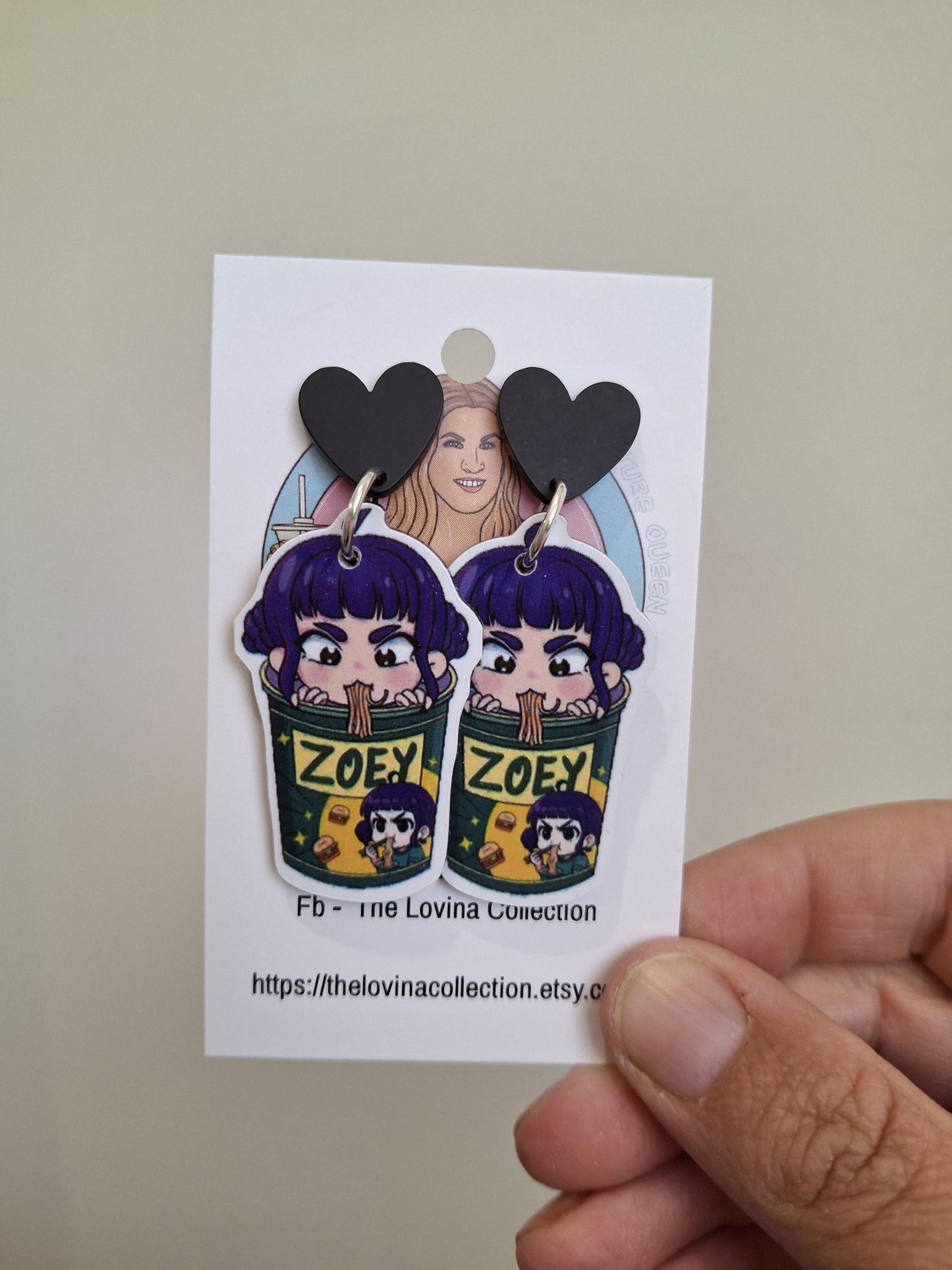 K pop demon hunters earrings. Resin earrings, handmade earrings, kpop