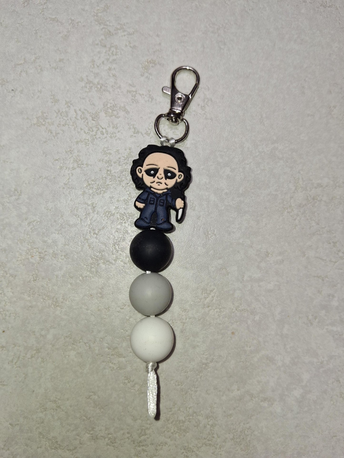 Horror silicone beaded keyring