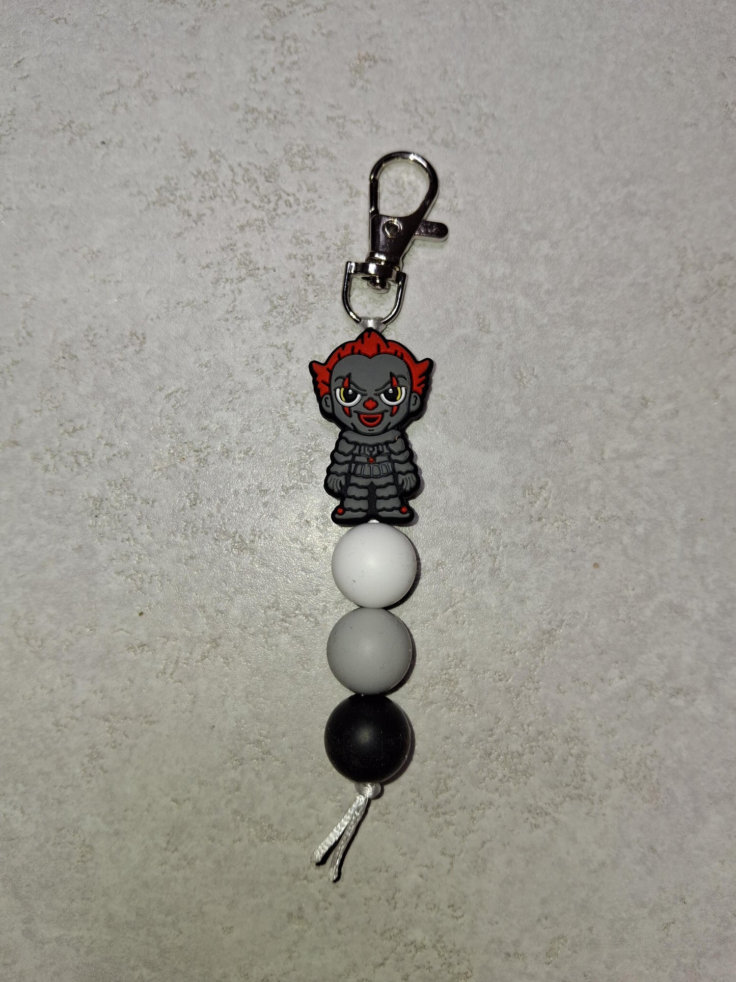 Horror silicone beaded keyring