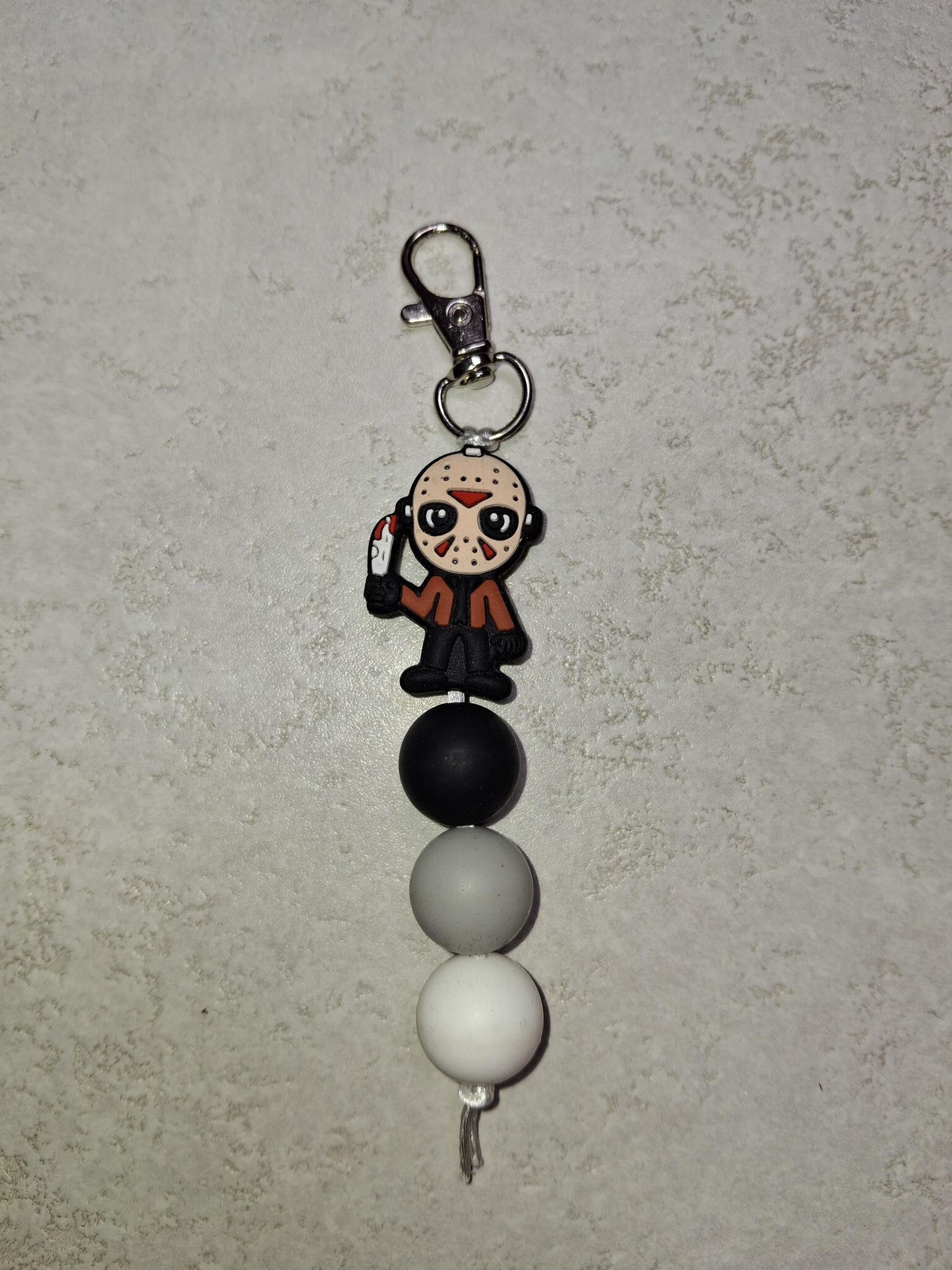 Horror silicone beaded keyring