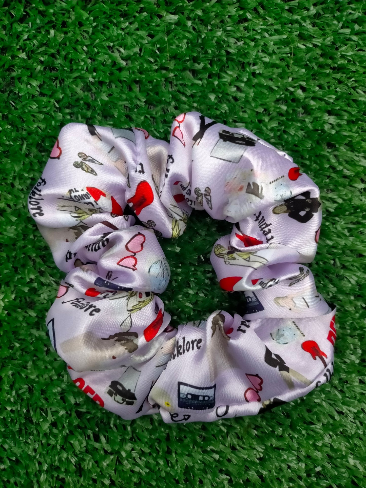 Taylor Swift Albums Satin Eras tour scrunchie