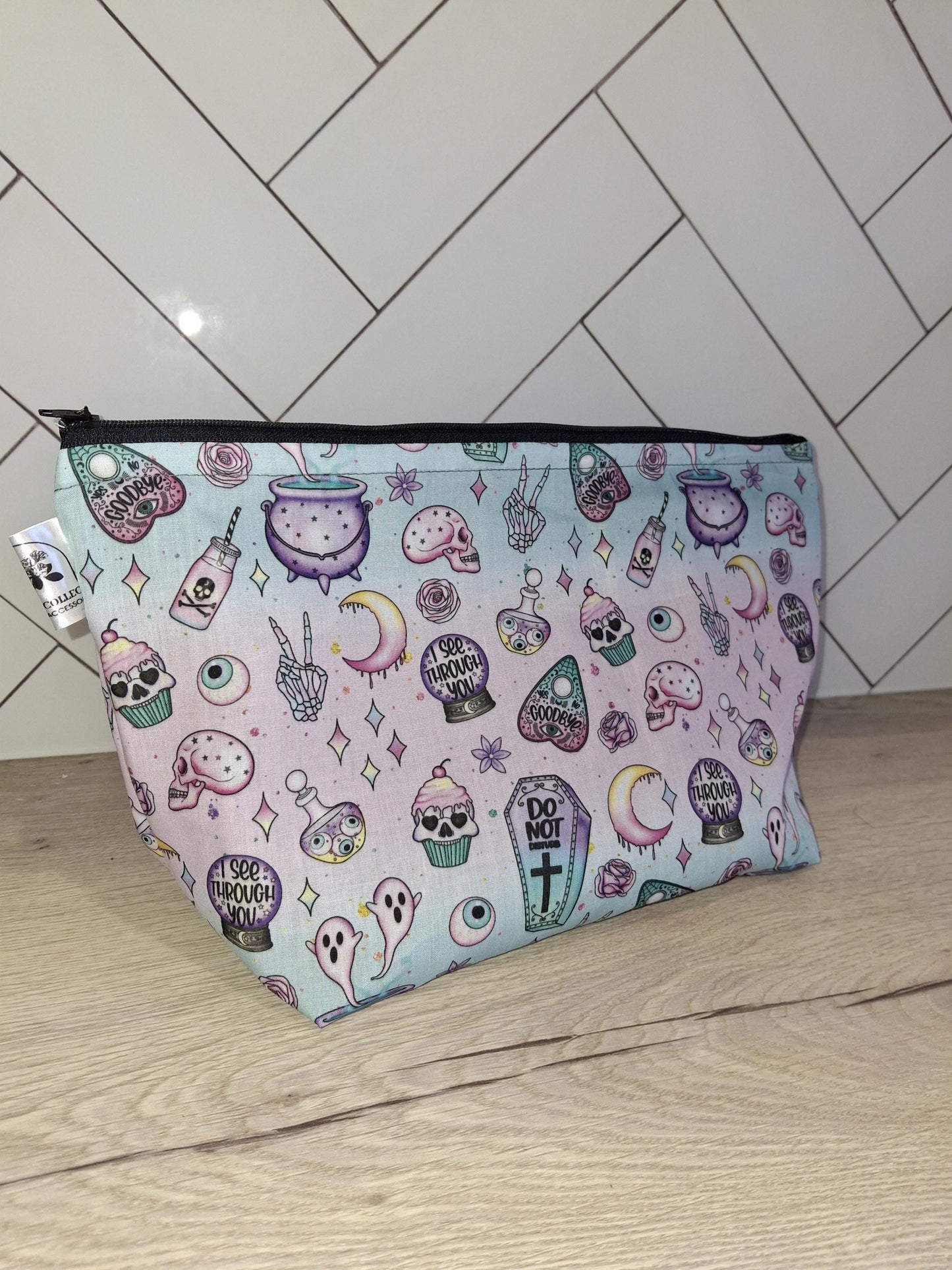 Spooky girl makeup bags