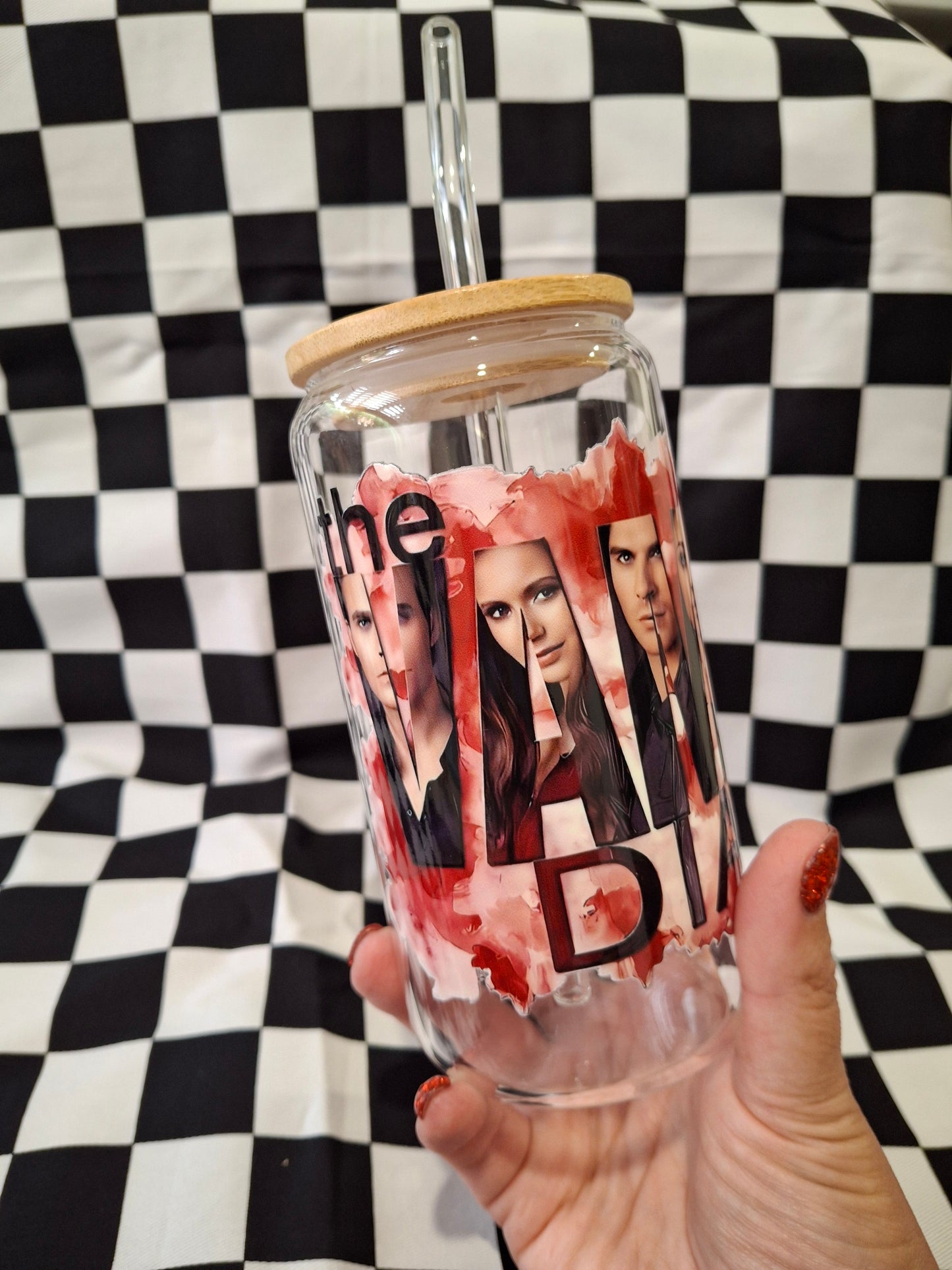 Vampire Diaries glass tumbler