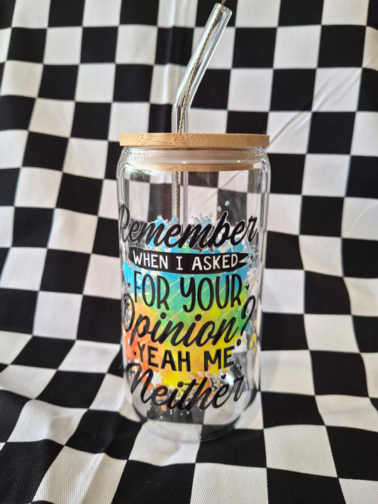 Remember when? Glass Tumbler