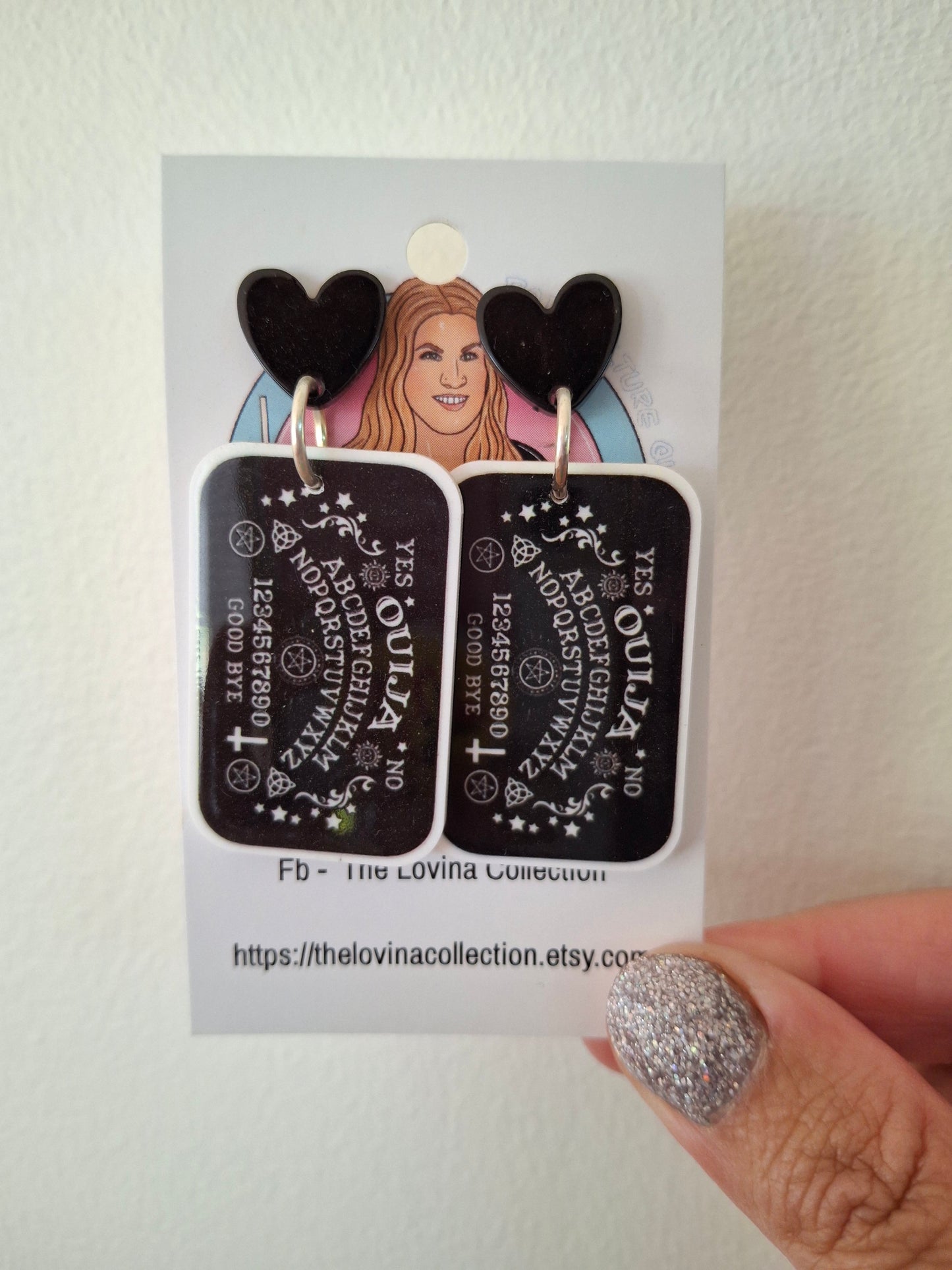 Ouija board earrings