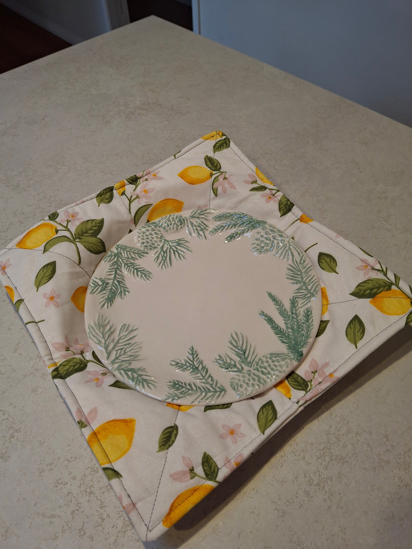 Lemon plate cosy