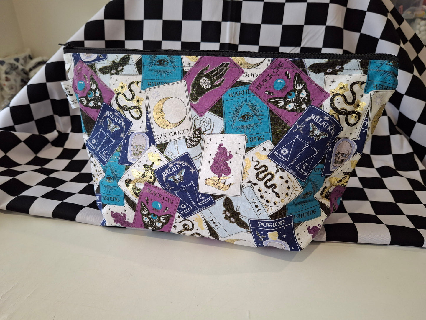 Tarot card makeup bag