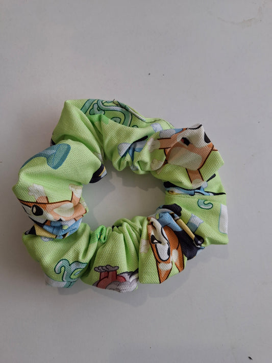 Bluey green scrunchie