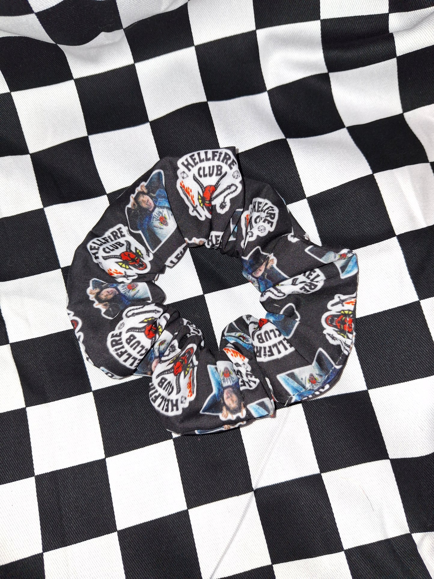 Stranger Things Hellfire club scrunchie