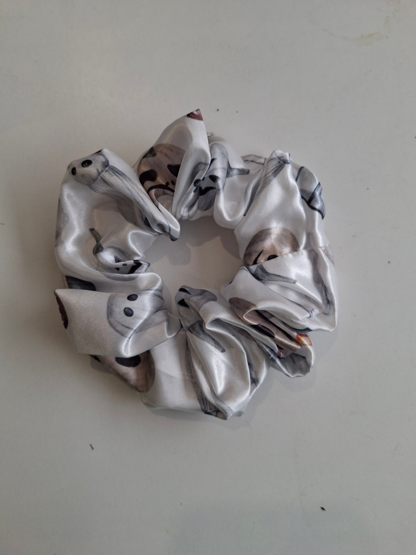 Spooky satin scrunchie