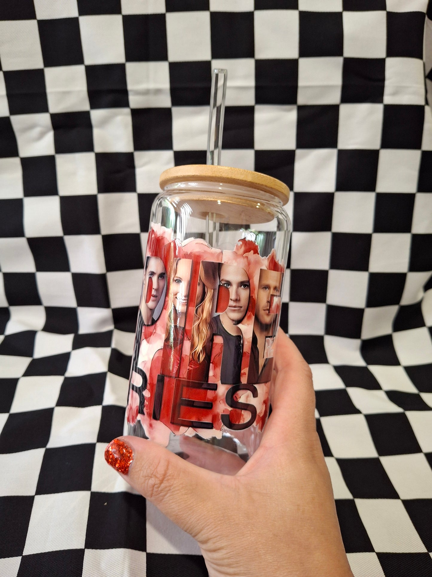 Vampire Diaries glass tumbler