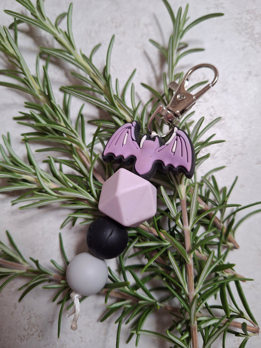 Purple bat keyring