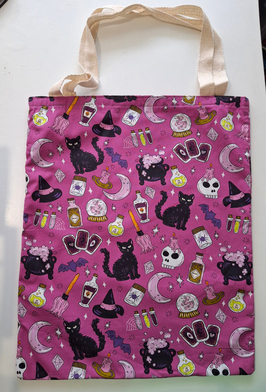 Spooky cute purple tote bag