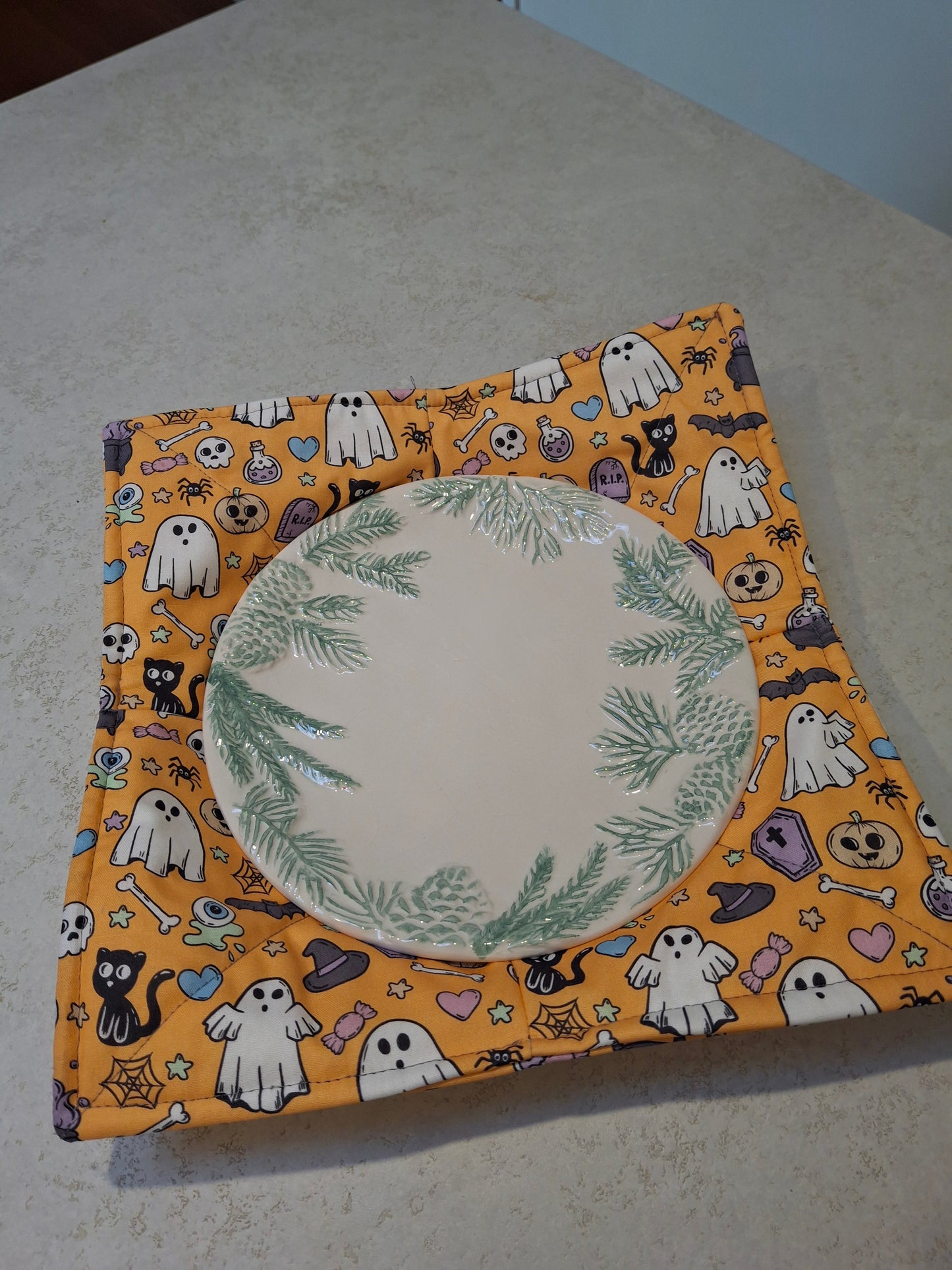 Spooky cute plate cosy