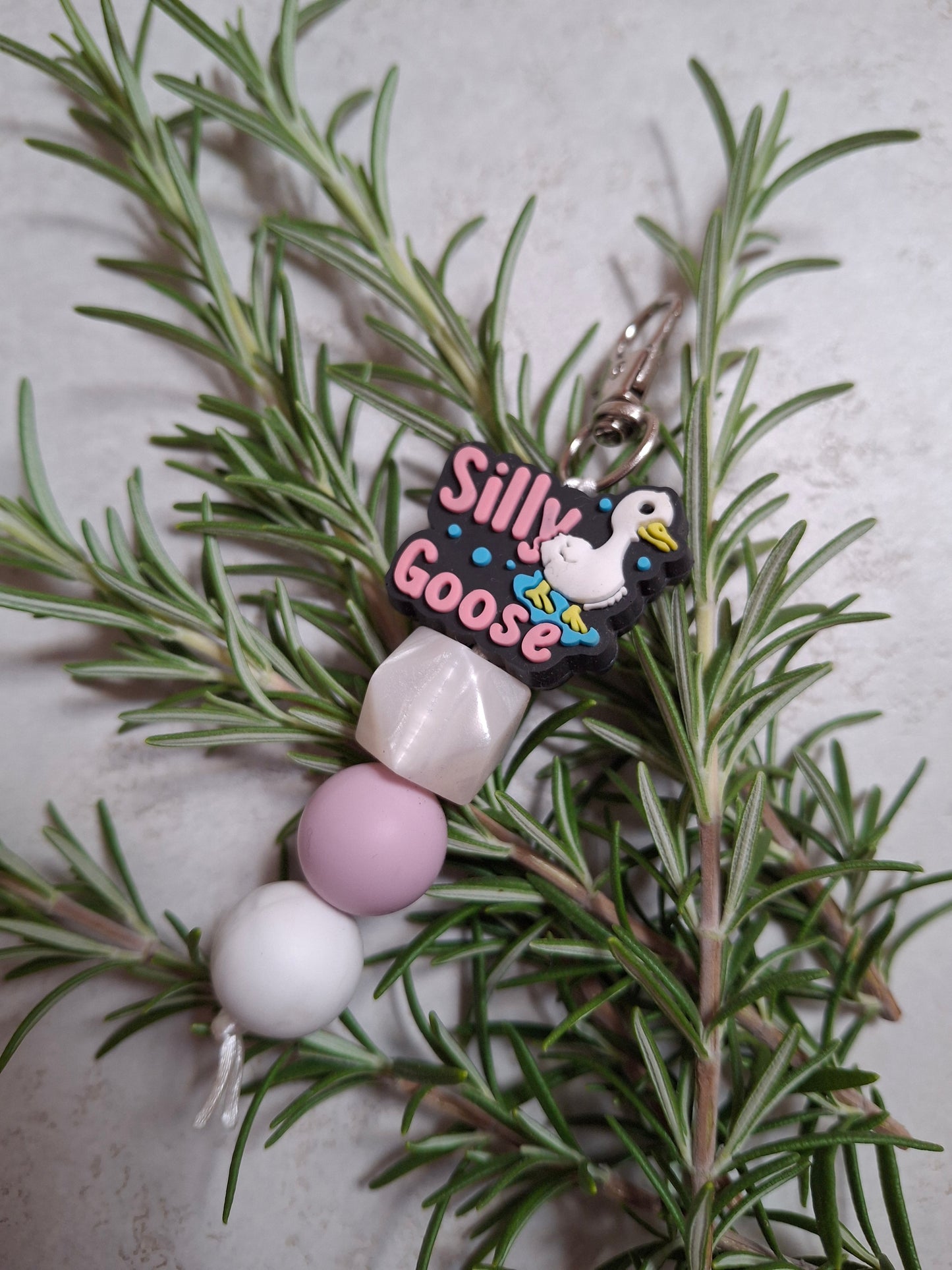 Silly goose keyring