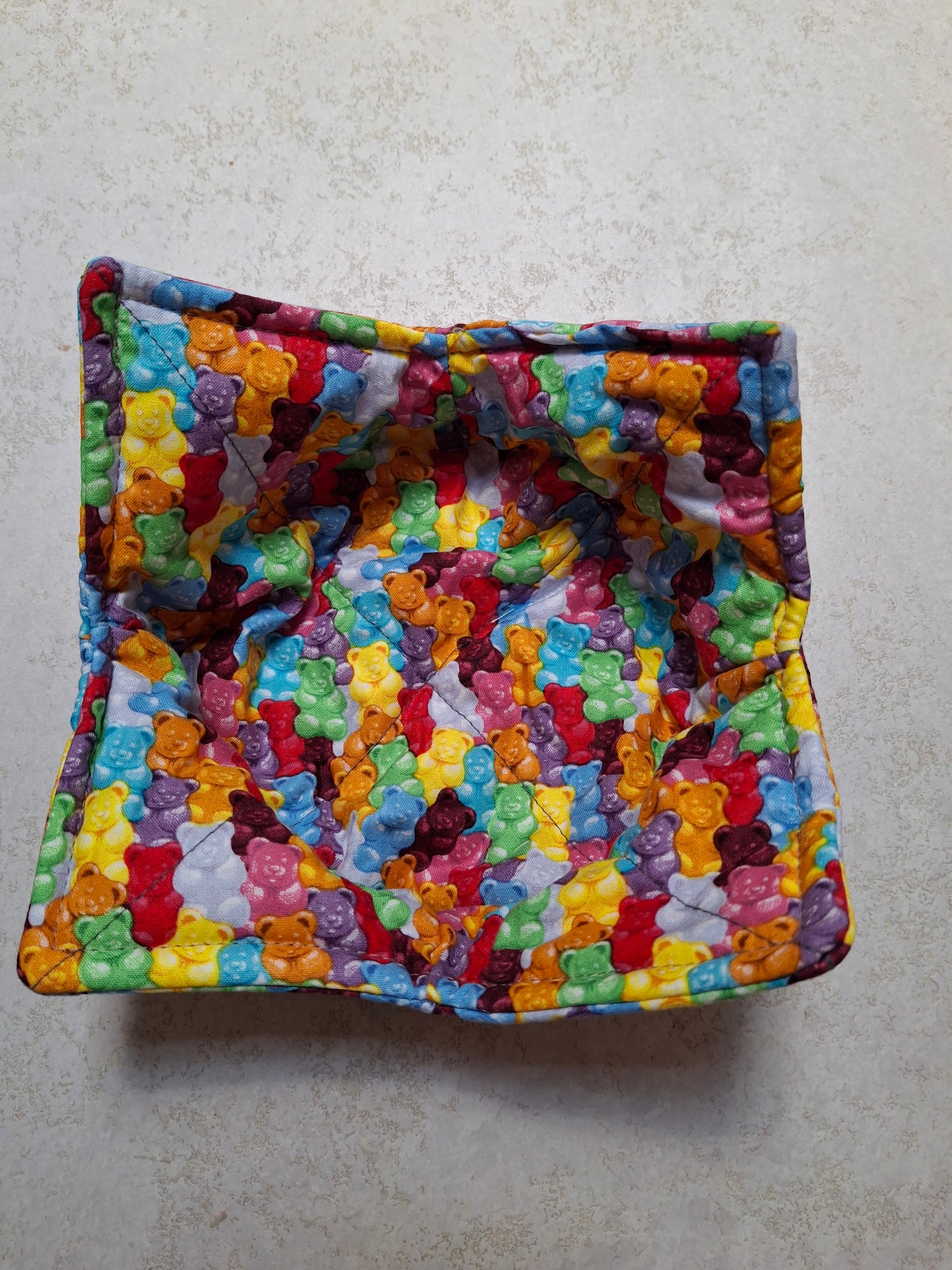 Gummy bear bowl cosy