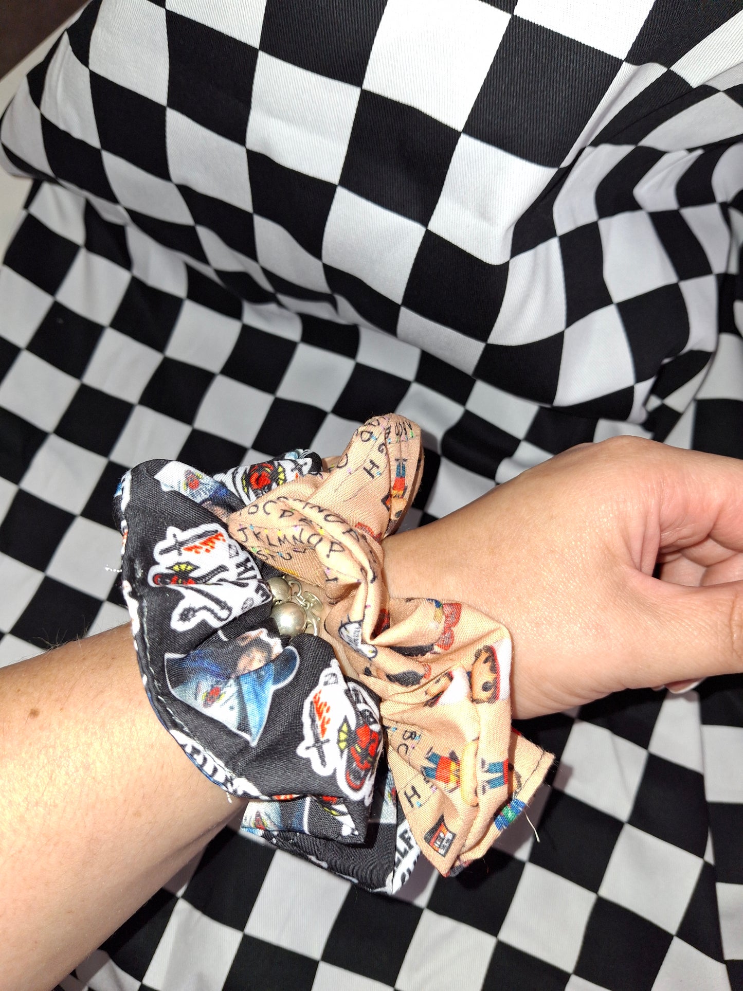 Stranger Things Hellfire club scrunchie