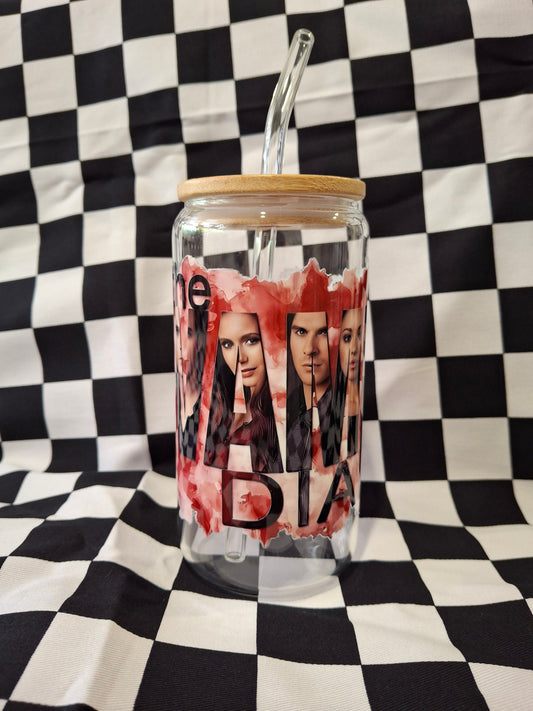 Vampire Diaries glass tumbler