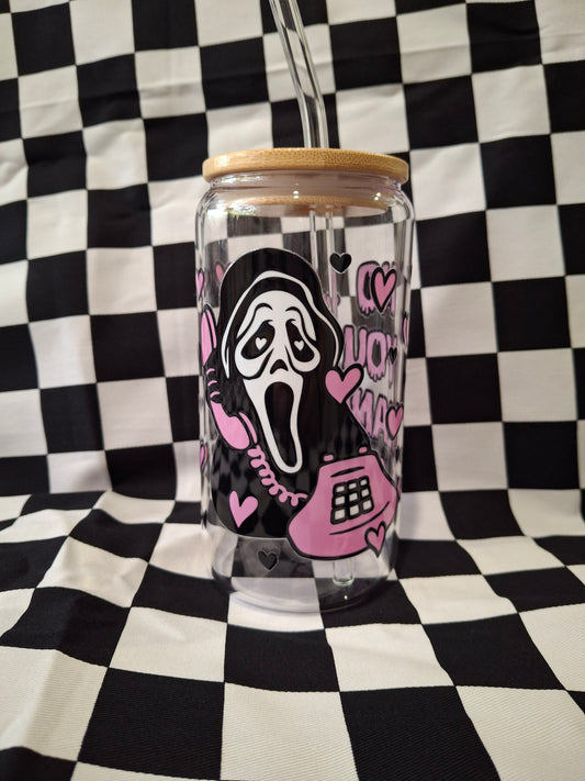 No You Hang Up glass tumbler